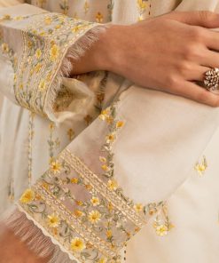 Zara Shahjahan Dobby Cotton Suit Zszc-2653 Ivory 17 Zc 2053E Imanistudio.com