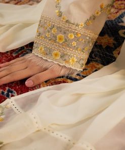 Zara Shahjahan Dobby Cotton Suit Zszc-2653 Ivory 16 Zc 2053G Imanistudio.com