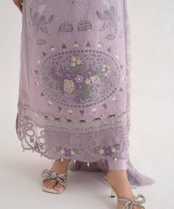 Mariab Lilac Lawn Embroidered Suit Mbds-Ef24D11Bl 13 D11 B Lilace Imanistudio.com