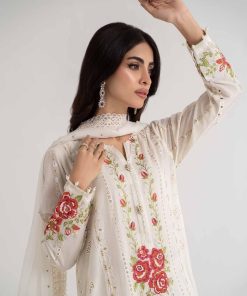 Mariab Off-White Lawn Embroidered Suit Mbds-Ef24D12Aw 16 D12 Aoff Whitec Imanistudio.com