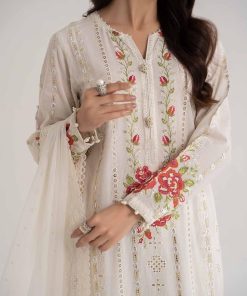 Mariab Off-White Lawn Embroidered Suit Mbds-Ef24D12Aw 17 D12 Aoff Whited Imanistudio.com