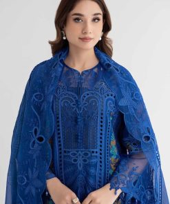 Mariab Royal Blue Lawn Embroidered Suit Mbds-Ef24D4Rb 12 D4 Bblueb Imanistudio.com 1