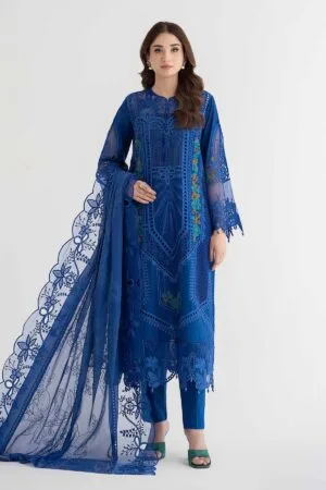 Mariab Royal Blue Lawn Embroidered Suit Mbds-Ef24D4Rb