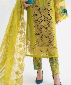 Mariab Lime Green Lawn Embroidered Suit Mbds-Ef24D8Lg 15 D8 Agreend Imanistudio.com 1