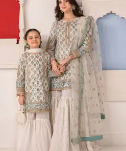 Mariab Blue/White Printed &Amp; Embroidered Lawn Suit Mbkd-Ea2401Bw 11 Dwea2440Bluex Imanistudio.com