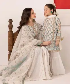 Mariab Blue/White Printed &Amp; Embroidered Lawn Suit Mbkd-Ea2401Bw 12 Dwea2440Bluey Imanistudio.com