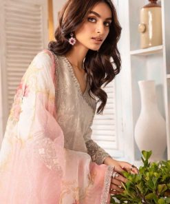 Mariab Off-White Embroidered Self Jacquard Cotton Suit Mbdw-Ea2448Ow 10 Dwea2448Whitec Imanistudio.com