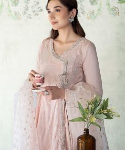 Mariab Pink Embroidered Dobby Lawn Suit Mbdw-Ea2449Dp 10 Dwea2449Pinkb Imanistudio.com