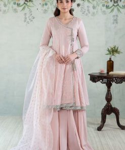 MariaB Pink Embroidered Dobby Lawn Suit MBDW-EA2449DP