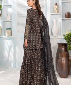 Mariab Black Printed &Amp; Embroidered Cotton Lawn Suit Mbdw-Ea2471Bp 12 Dwea2471Black Imanistudio.com