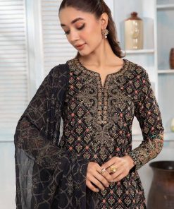 Mariab Black Printed &Amp; Embroidered Cotton Lawn Suit Mbdw-Ea2471Bp 10 Dwea2471Blacka Imanistudio.com