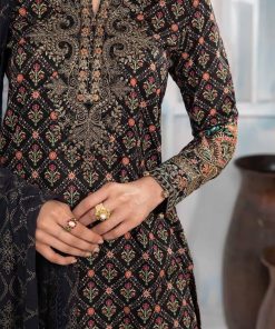 Mariab Black Printed &Amp; Embroidered Cotton Lawn Suit Mbdw-Ea2471Bp 9 Dwea2471Blackb Imanistudio.com