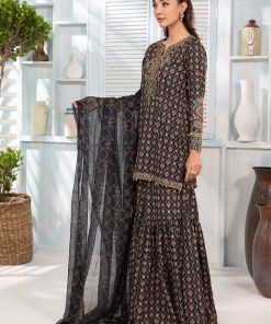 Mariab Black Printed &Amp; Embroidered Cotton Lawn Suit Mbdw-Ea2471Bp 8 Dwea2471Blackf Imanistudio.com