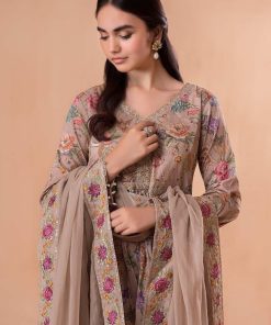 Mariab Skin Floral Embroidered Cotton Lawn Suit Mbdw-Ea2479Sf 9 Dwea2479Floralb Imanistudio.com