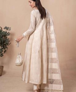 Mariab Off-White Embroidered Khadi Karandi Suit Mbdw-Ea2485Ow 14 Dwea2485Offwhite Imanistudio.com