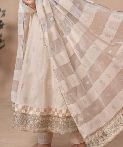 Mariab Off-White Embroidered Khadi Karandi Suit Mbdw-Ea2485Ow 13 Dwea2485Offwhitee Imanistudio.com