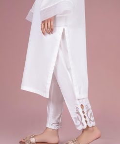 White Cambric Straight Trousers Mb-Ef20175Ww 5 White Cambric Straight Trousers Mb-Ef20175Ww