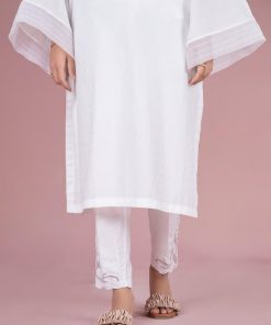 White Cambric Straight Trousers Mb-Ef20175Ww 6 Mb Ef24 175Ab Imanistudio.com