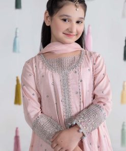 Mariab Baby Pink Embroidered Dobby Lawn Suit Mbkd-Ea2402Bp 11 Mkd Ea24 02Pinkc Imanistudio.com