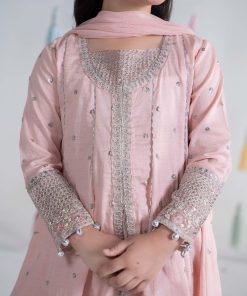 Mariab Baby Pink Embroidered Dobby Lawn Suit Mbkd-Ea2402Bp 10 Mkd Ea24 02Pinkf Imanistudio.com