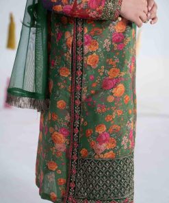Mariab Green Printed &Amp; Embroidered Cotton Masoori Suit Mbkd-Ea2404Gp 16 Mkd Ea24 04Greene Imanistudio.com