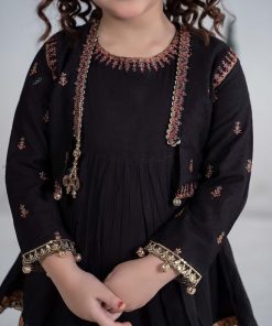 Mariab Black Embroidered Cotton Lawn Suit Mbkd-Ea2409Bl 12 Mkd Ea24 09Blackb Imanistudio.com