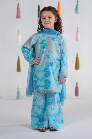 Mariab Ferozi Embroidered Cotton Lawn Suit Mbkd-Ea2420Bf