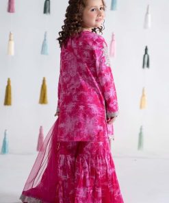 Mariab Fuchsia Pink Embroidered Cotton Lawn Suit Mbkd-Ea2420Fp 16 Mkdea2420Pink Imanistudio.com