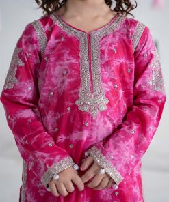 Mariab Fuchsia Pink Embroidered Cotton Lawn Suit Mbkd-Ea2420Fp 12 Mkdea2420Pinke Imanistudio.com