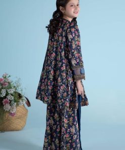 Mariab Navy Floral Embroidered Lawn Suit Mbkd-Ea2421Np 11 Mkdea2421Navy Imanistudio.com