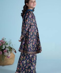 Mariab Navy Floral Embroidered Lawn Suit Mbkd-Ea2421Np 9 Mkdea2421Navyf Imanistudio.com