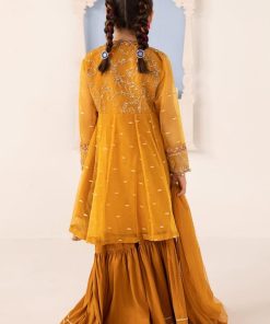 Mariab Mustard Embroidered Lurex Organza Suit Mbks-Ea2414Md 10 Mksea2414Mustarda Imanistudio.com