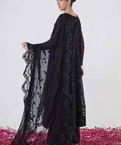 Luxury Formal Black Embroidered Chiffon Outfit Mbsf-Ea2412Bk 14 Sfea2412Blacka Imanistudio.com
