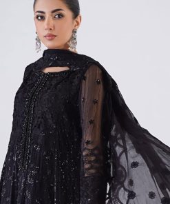 Luxury Formal Black Embroidered Chiffon Outfit Mbsf-Ea2412Bk 11 Sfea2412Blackd Imanistudio.com