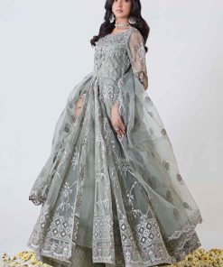 Luxury Formal Sea Green Embroidered Organza Outfit Mbsf-Ea2430Sg 9 Sfea2430Seagreen Imanistudio.com