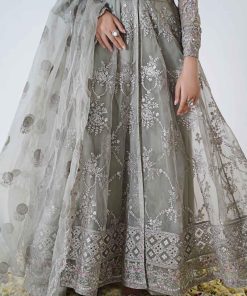 Luxury Formal Sea Green Embroidered Organza Outfit Mbsf-Ea2430Sg 11 Sfea2430Seagreenc Imanistudio.com