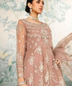 Luxury Formal Tea Pink Embroidered Organza Outfit Mbsf-Ea2430Tp 9 Sfea2430Teapinkd Imanistudio.com