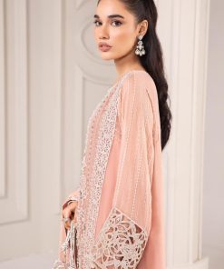 Luxury Formal Peach Embroidered Chiffon Outfit Mbsf-Ea2467Ph 10 Sfef2467Peachb Imanistudio.com