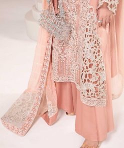 Luxury Formal Peach Embroidered Chiffon Outfit Mbsf-Ea2467Ph 11 Sfef2467Peachc Imanistudio.com