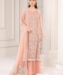 Luxury Formal Peach Embroidered Chiffon Outfit Mbsf-Ea2467Ph 8 Sfef2467Peache Imanistudio.com