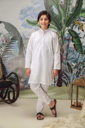 Boys 2pc Kurta/ Pyjama Suit IMIST-24EF109-White