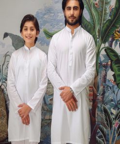 Boys 2Pc Kurta/ Pyjama Suit Imist-24Ef109-White 7 24Ef109Wic Imanistudio.com