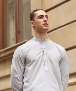 3 Pcs Mens Premium Quality Karandi Kameez/Pants Waistcoat Imist2405-Sky Blue 10 3J1A8186 Imanistudio.com
