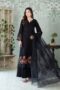 MariaB Black Embroidered Dobby Lawn Suit MBDW-EA2403BP