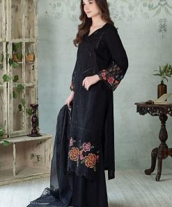 Mariab Black Embroidered Dobby Lawn Suit Mbdw-Ea2403Bp 7 Dwea2403Blackd Imanistudio.com
