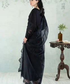 Mariab Black Embroidered Dobby Lawn Suit Mbdw-Ea2407Bk 12 Dwea2407Blacka Imanistudio.com