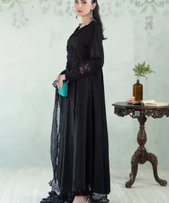 Mariab Black Embroidered Dobby Lawn Suit Mbdw-Ea2407Bk 8 Dwea2407Blacke Imanistudio.com