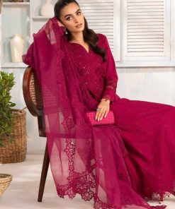 Mariab Fuchsia Pink Embroidered Dobby Lawn Suit Mbdw-Ea2407Fp 7 Dwea2407Pinke Imanistudio.com