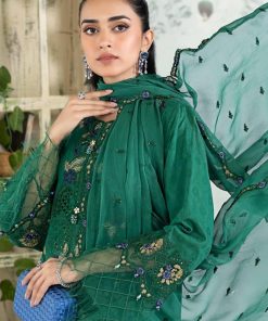Mariab Green Embroidered Self Jacquard Lawn Suit Mbdw-Ea2426Dg 13 Dwea2426Greenb Imanistudio.com