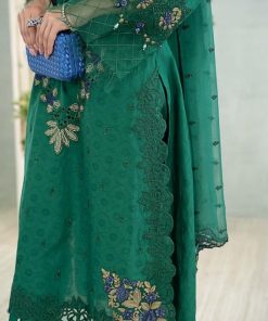 Mariab Green Embroidered Self Jacquard Lawn Suit Mbdw-Ea2426Dg 14 Dwea2426Greene Imanistudio.com